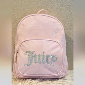 JUICY COUTURE PINK VELOUR BACKPACK